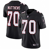 Nike Atlanta Falcons #70 Jake Matthews Black Alternate NFL Vapor Untouchable Limited Jersey,baseball caps,new era cap wholesale,wholesale hats